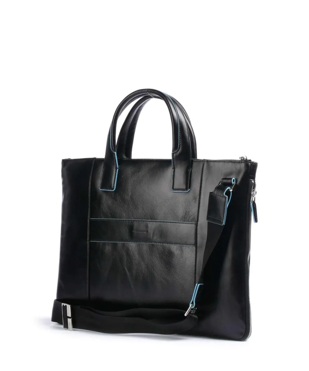 Blue Square Aktentasche 15″ glattes Leder schwarz