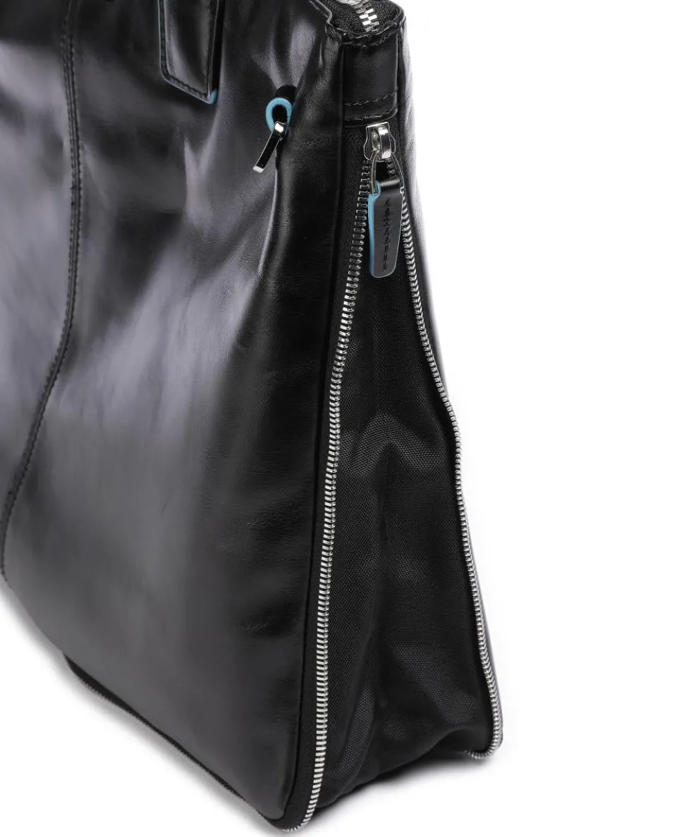 Blue Square Aktentasche 15″ glattes Leder schwarz