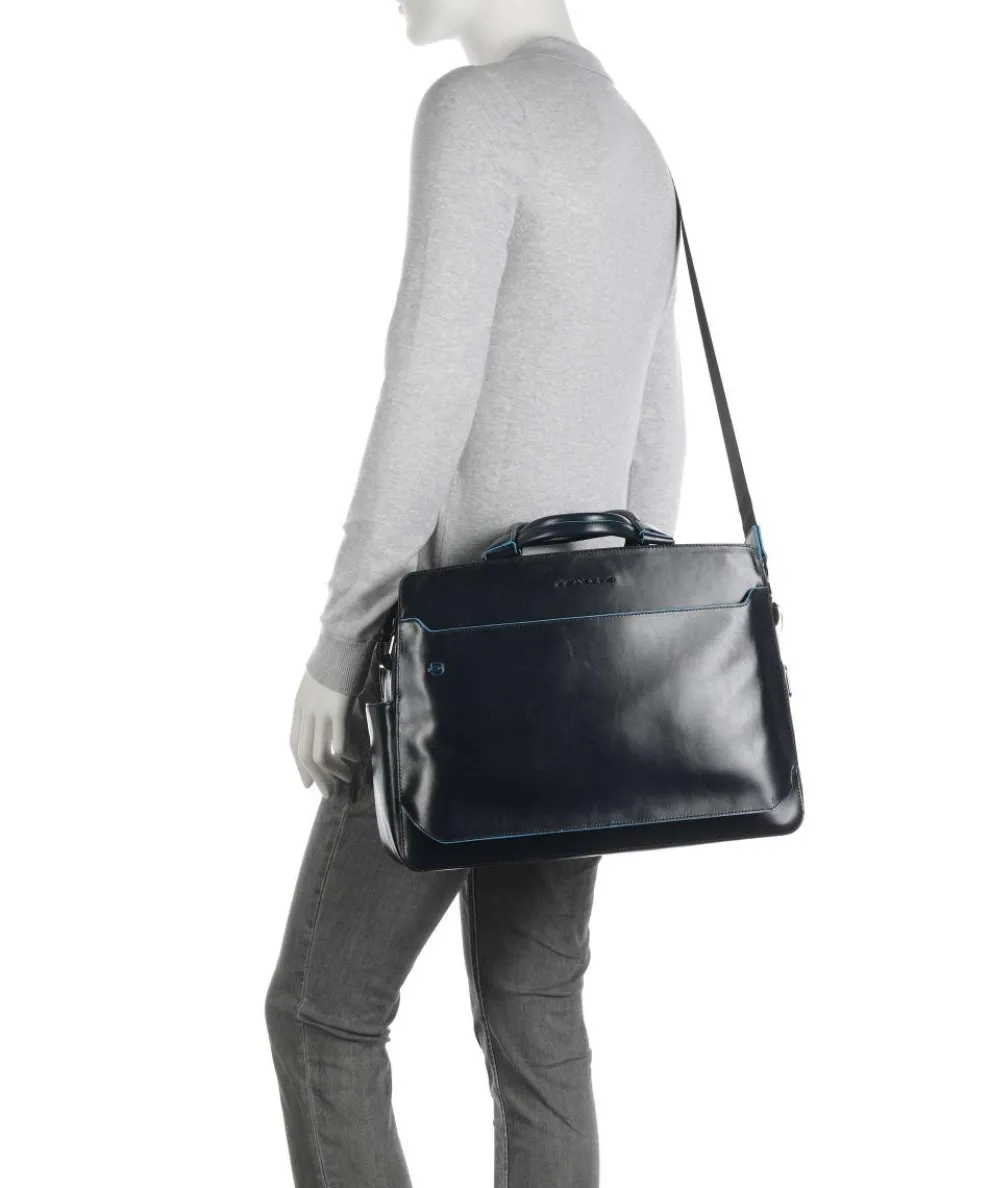 Blue Square Aktentasche 15″ fein genarbtes Rindsleder navy