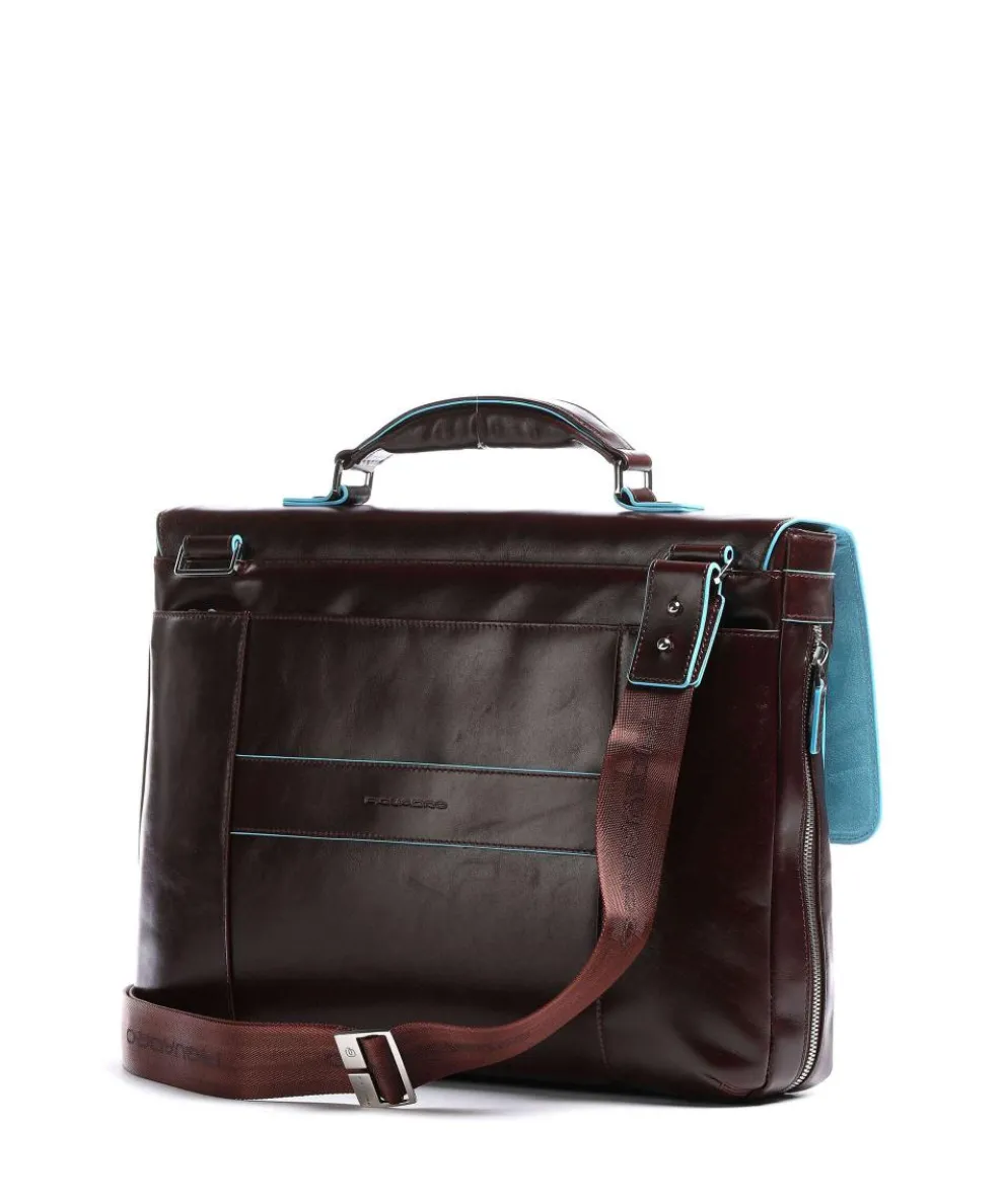 Blue Square Aktentasche 15″ glattes Leder braun