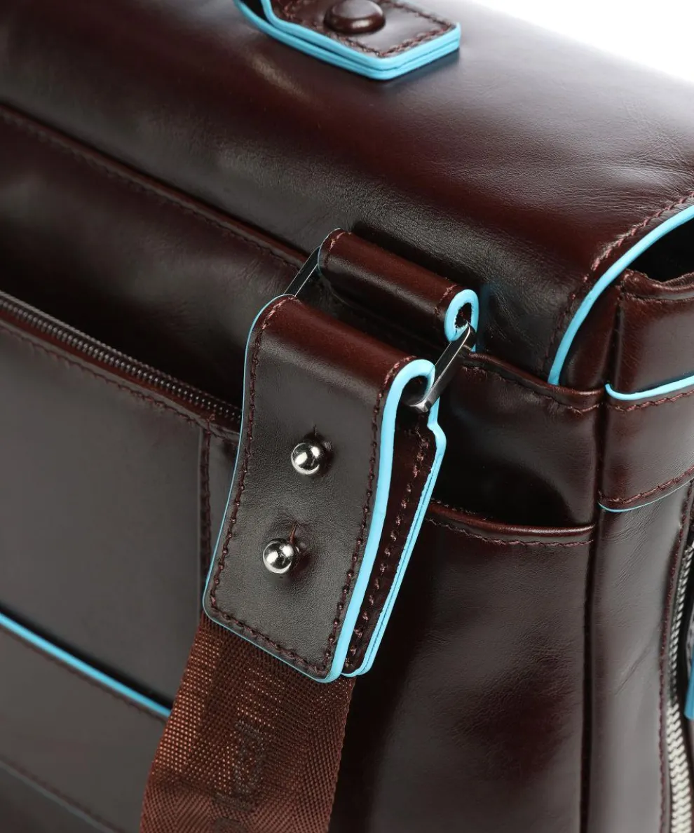 Blue Square Aktentasche 15″ glattes Leder braun