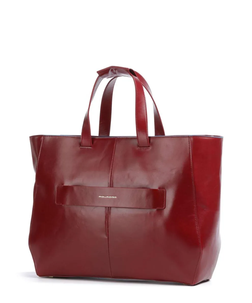 Blue Square Aktentasche 14″ fein genarbtes Rindsleder dunkelrot