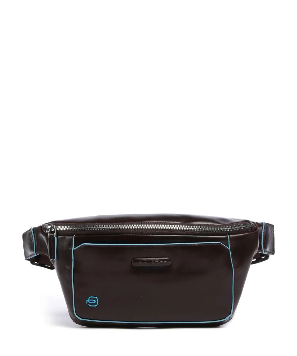 Blue Square Gürteltasche genarbtes Rindsleder mahagoni