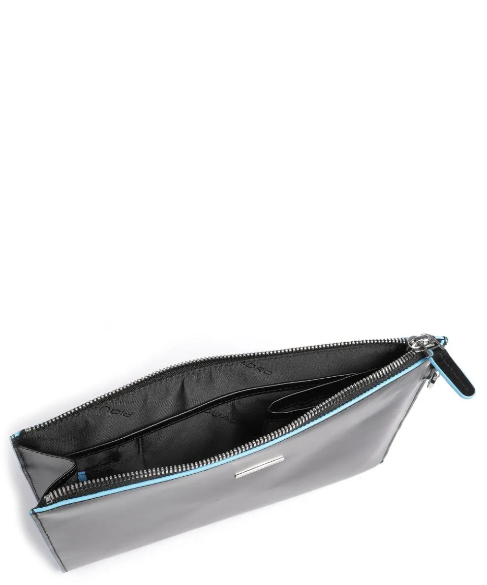Blue Square Handgelenktasche fein genarbtes Leder schwarz