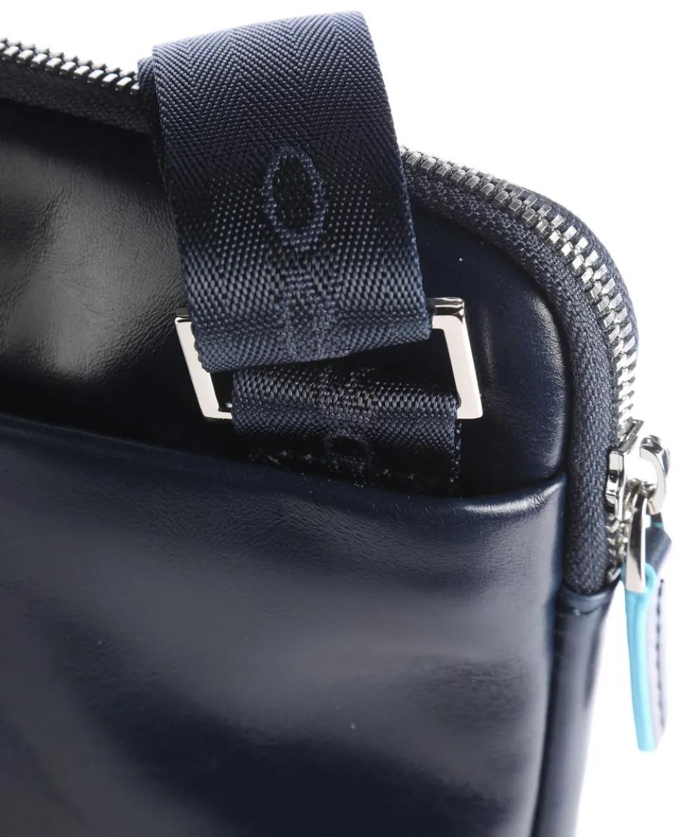 Blue Square Umhängetasche Leder blau