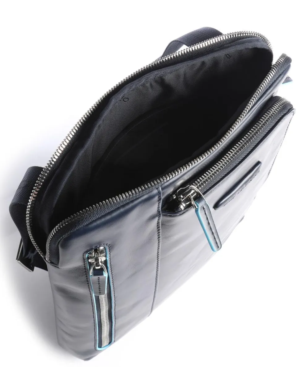 Blue Square Umhängetasche Leder blau