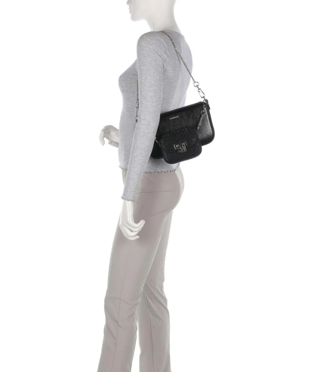 BNAIM-R Schultertasche Lederimitat schwarz