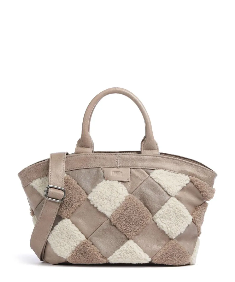 Check My Bag Handtasche Kunstfell, Leder mehrfarbig