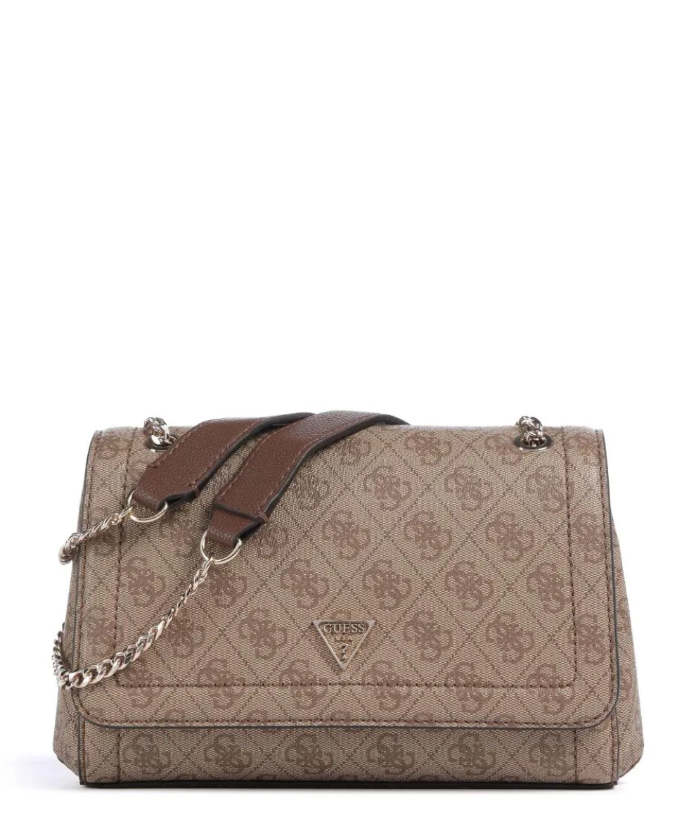 Noelle Schultertasche Lederimitat hellbraun