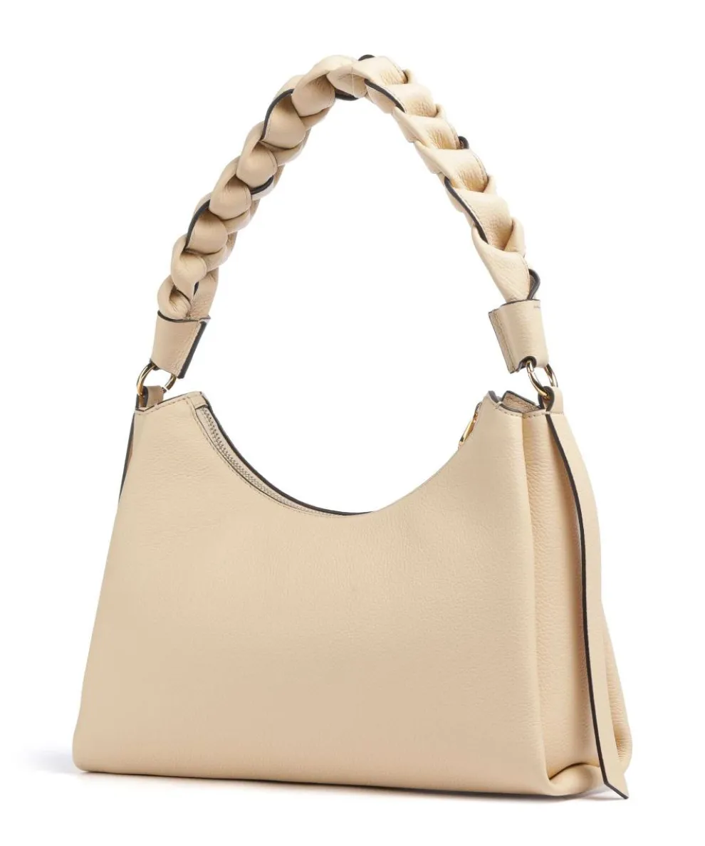 Boheme Grana Double Schultertasche genarbtes Leder natur