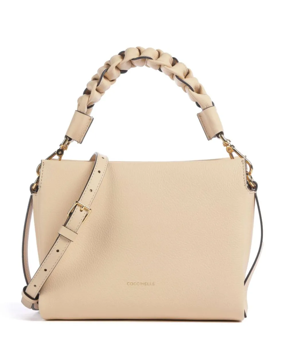 Boheme Grana Double Handtasche genarbtes Leder natur