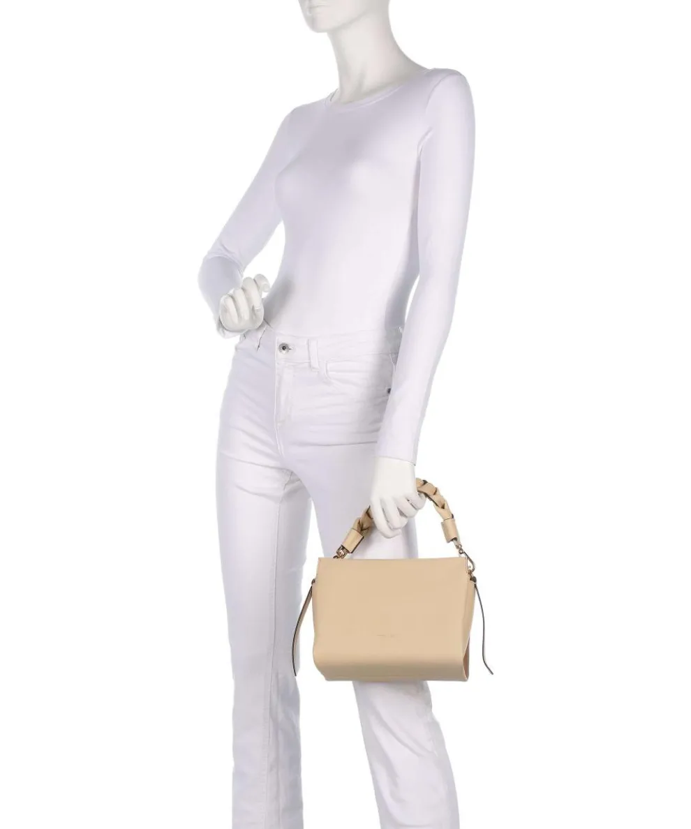 Boheme Grana Double Handtasche genarbtes Leder natur
