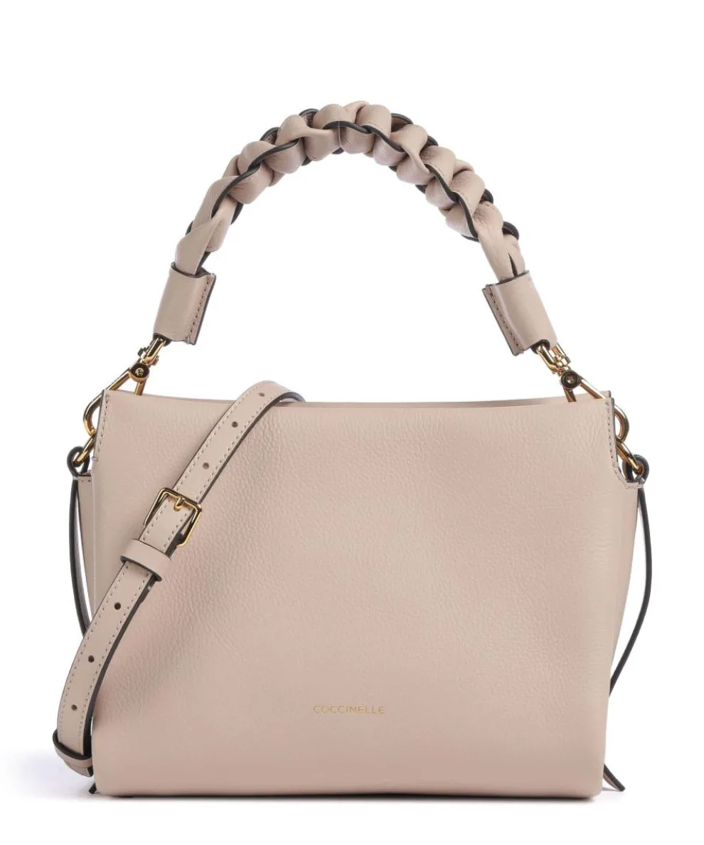 Boheme Grana Double Handtasche genarbtes Leder nude