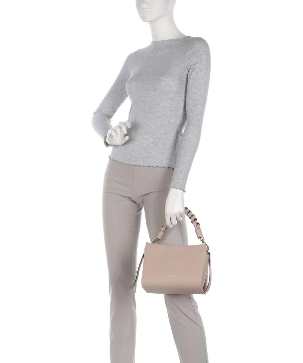 Boheme Grana Double Handtasche genarbtes Leder nude