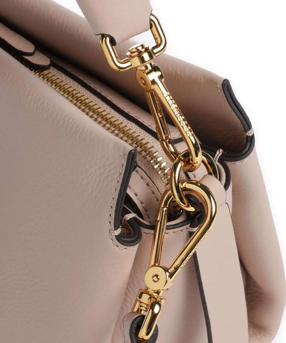 Boheme Grana Double Handtasche genarbtes Leder nude