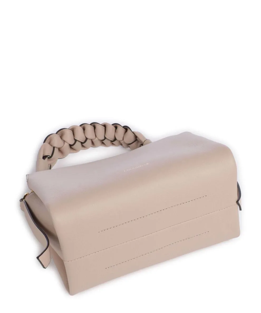 Boheme Grana Double Handtasche genarbtes Leder nude