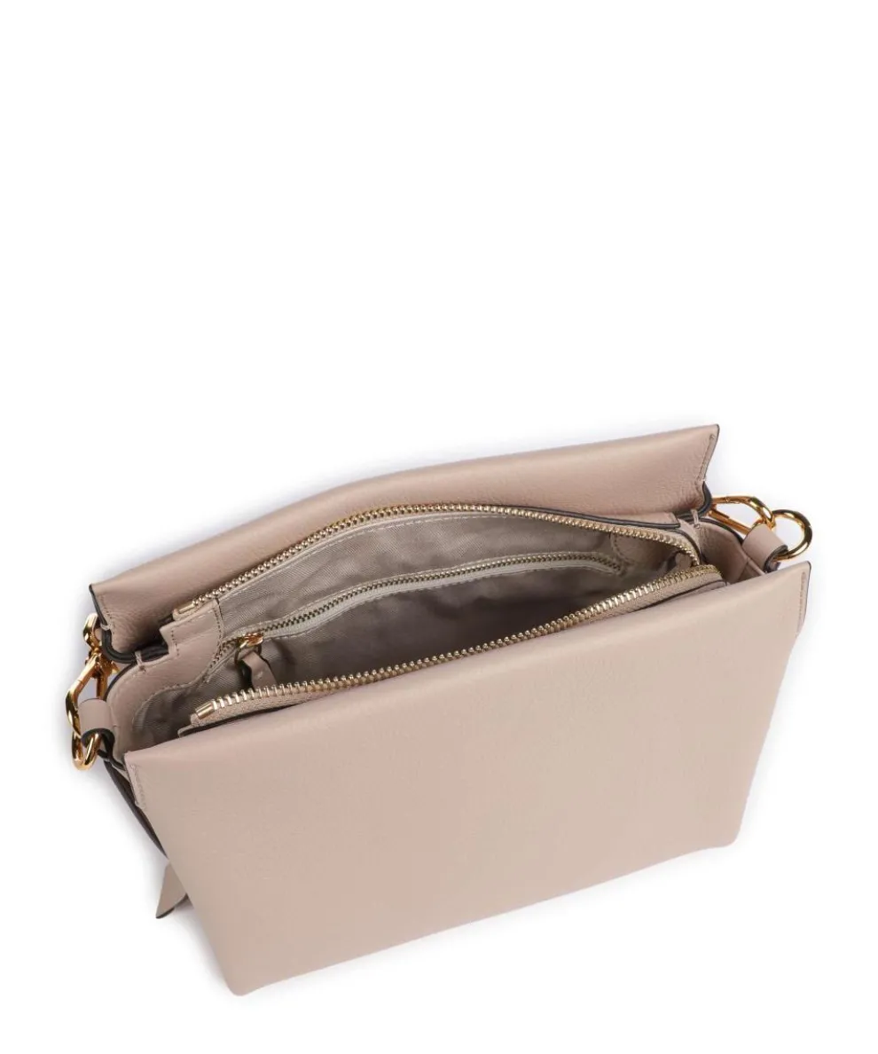 Boheme Grana Double Handtasche genarbtes Leder nude