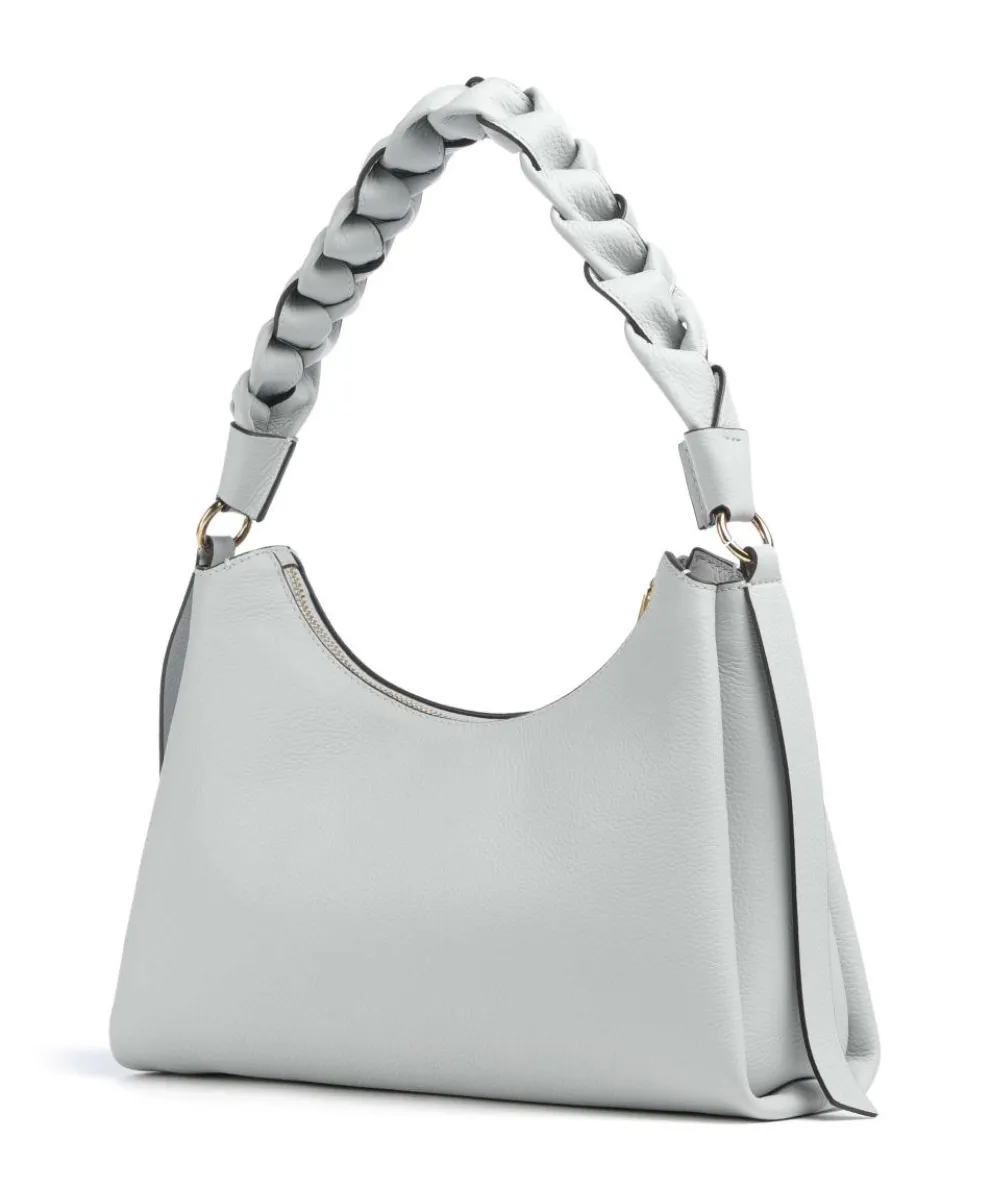 Boheme Grana Double Schultertasche genarbtes Leder hellblau