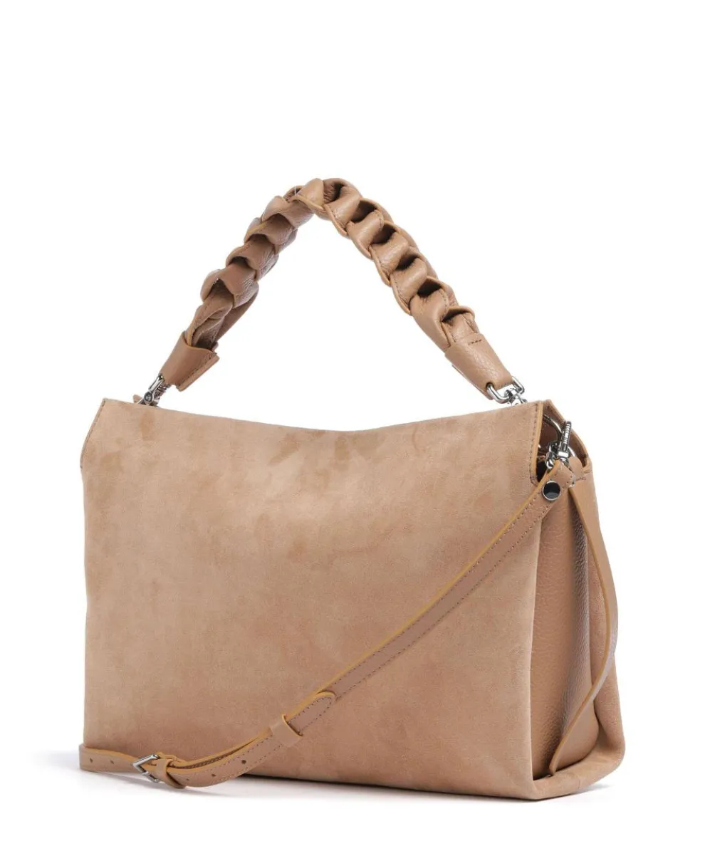 Boheme Suede Beuteltasche aufgerautes Rindsleder hellbraun