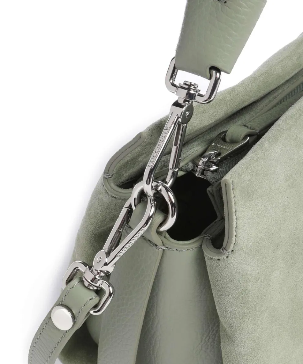 Boheme Suede Handtasche aufgerautes Rindsleder graugrün