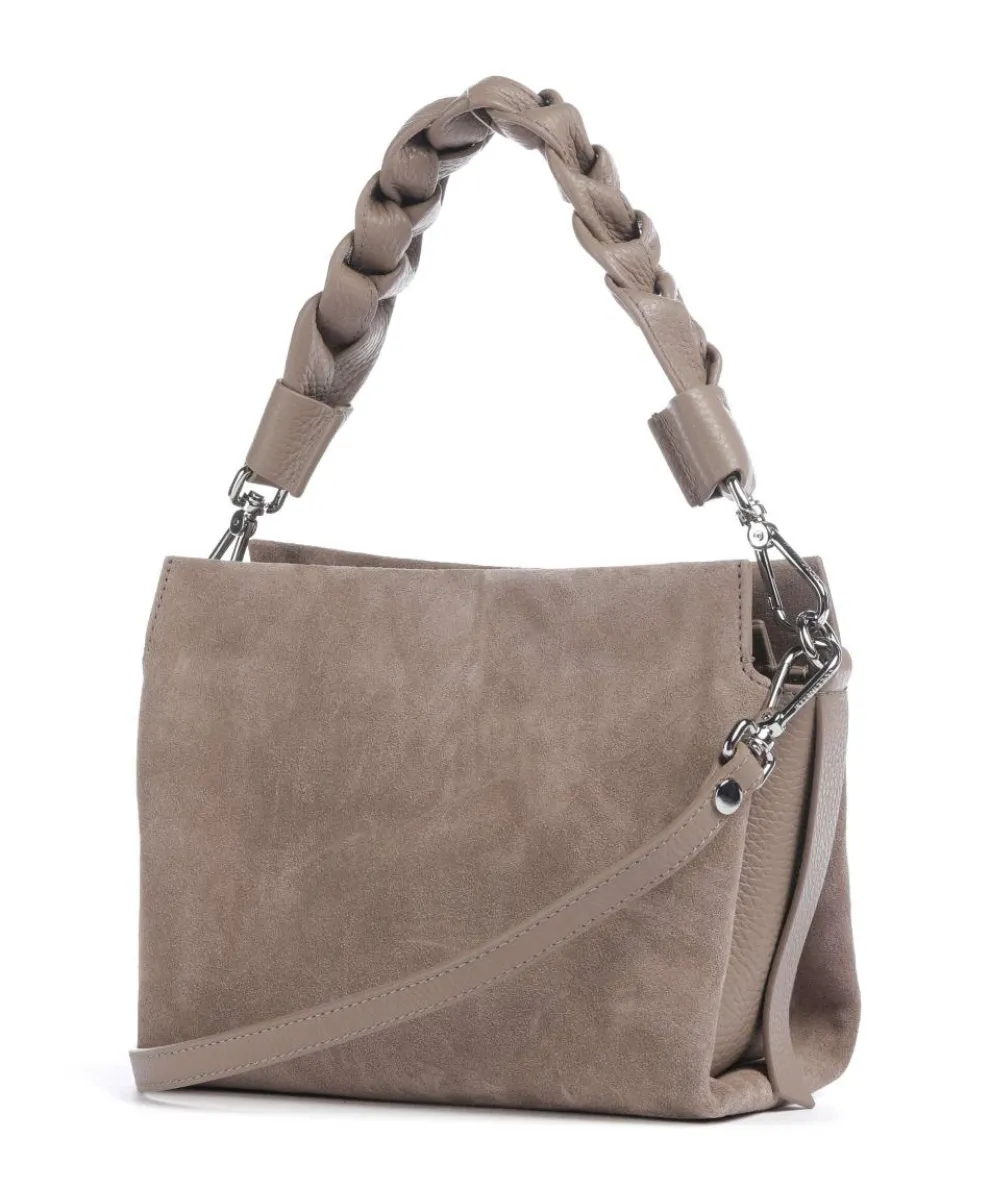 Boheme Suede Handtasche aufgerautes Rindsleder taupe
