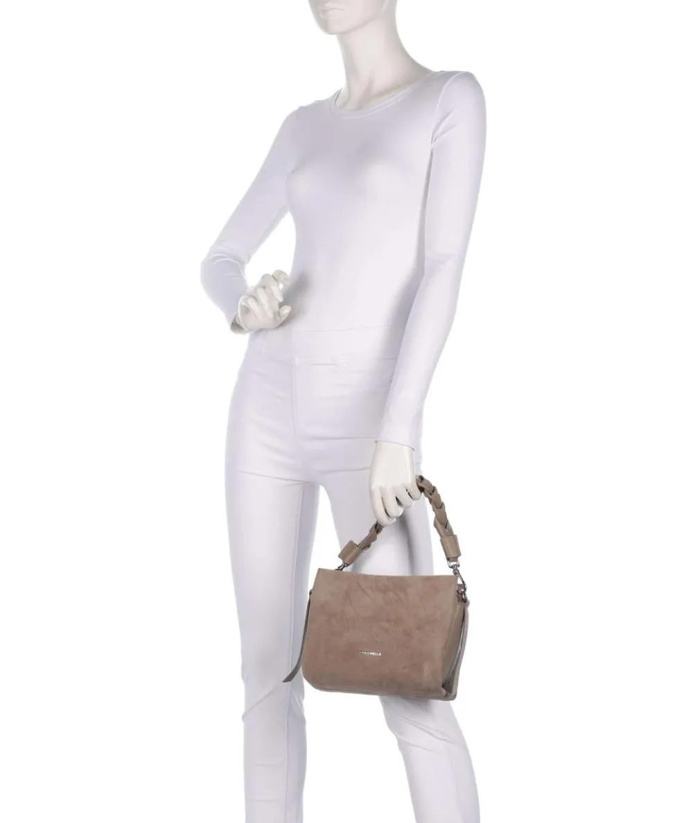 Boheme Suede Handtasche aufgerautes Rindsleder taupe