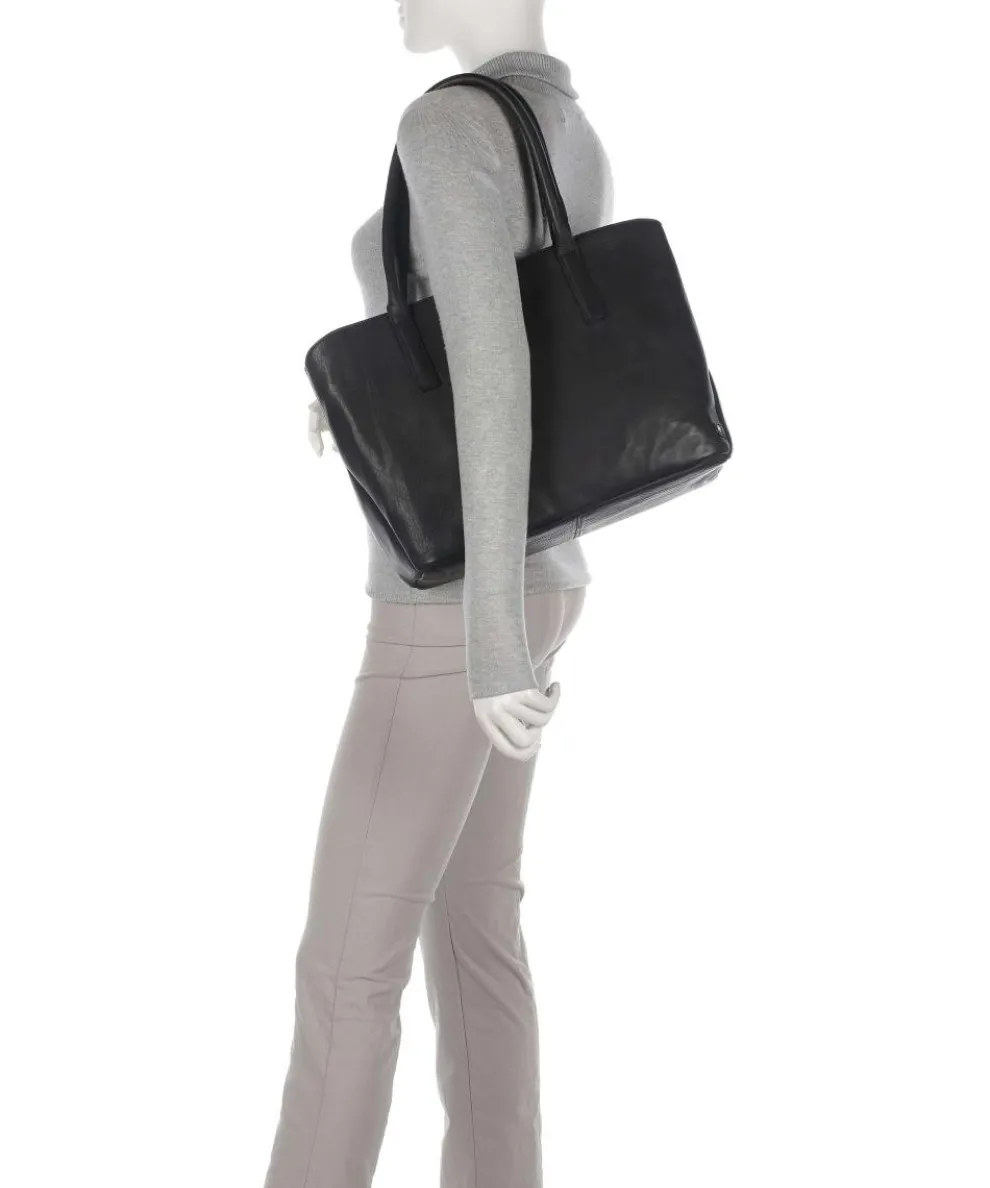 Bohemian Living Shopper Kalbsleder schwarz