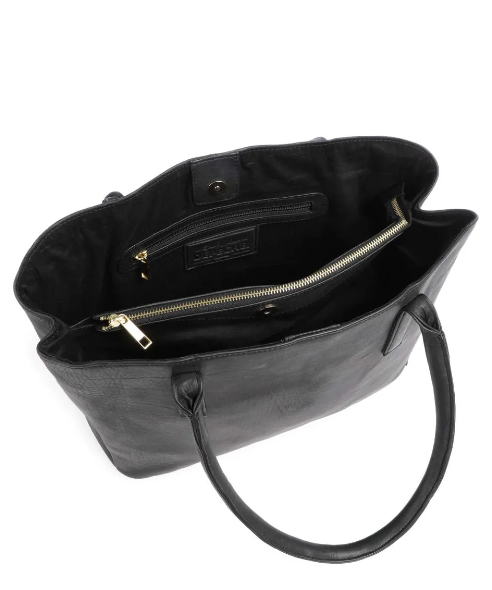 Bohemian Living Shopper Kalbsleder schwarz