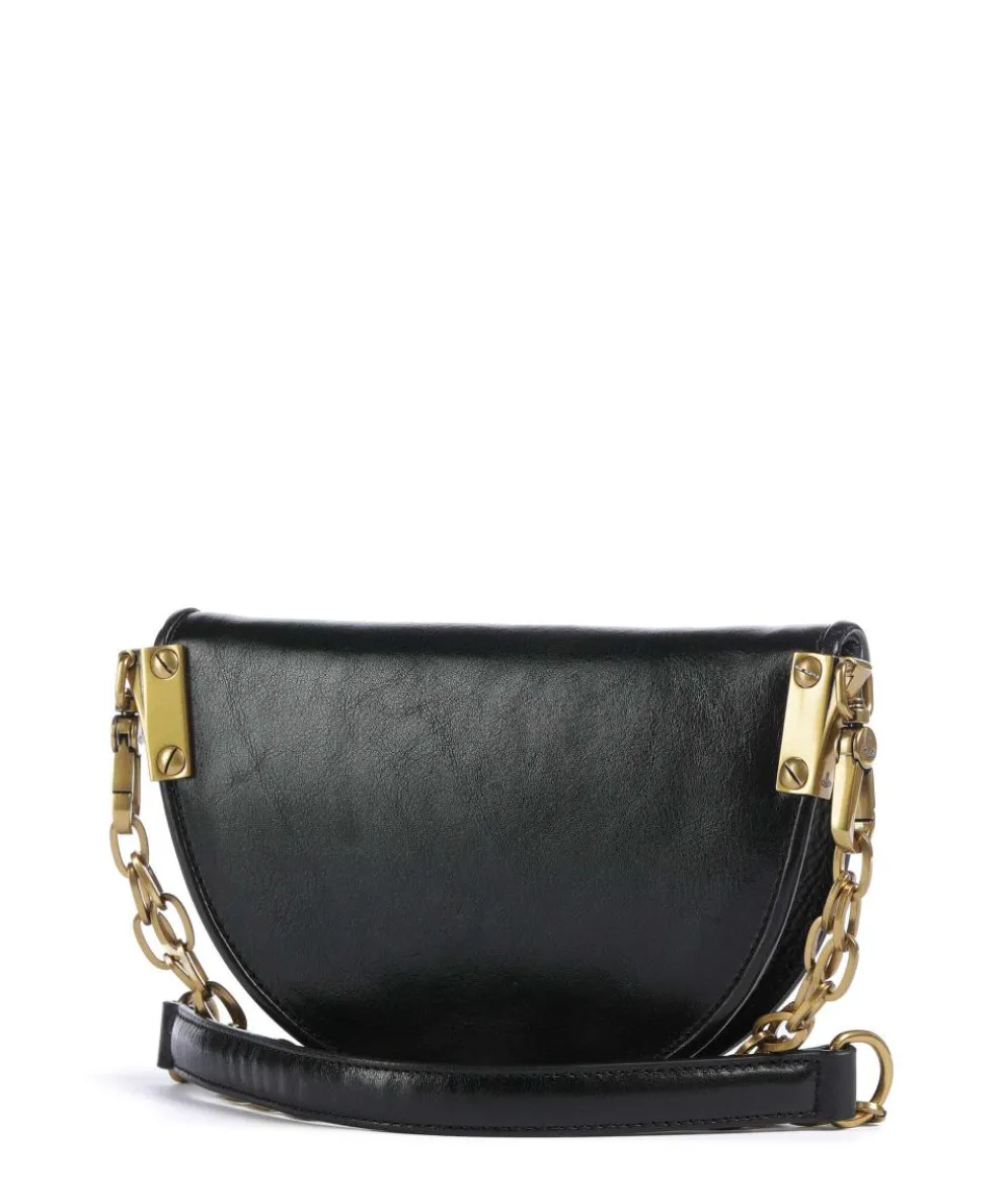 Bonnie Polished Umhängetasche Leder schwarz