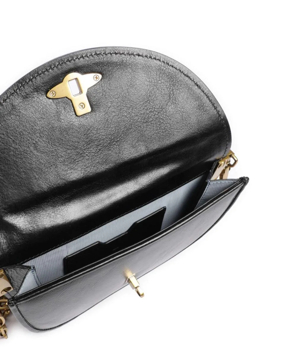 Bonnie Polished Umhängetasche Leder schwarz