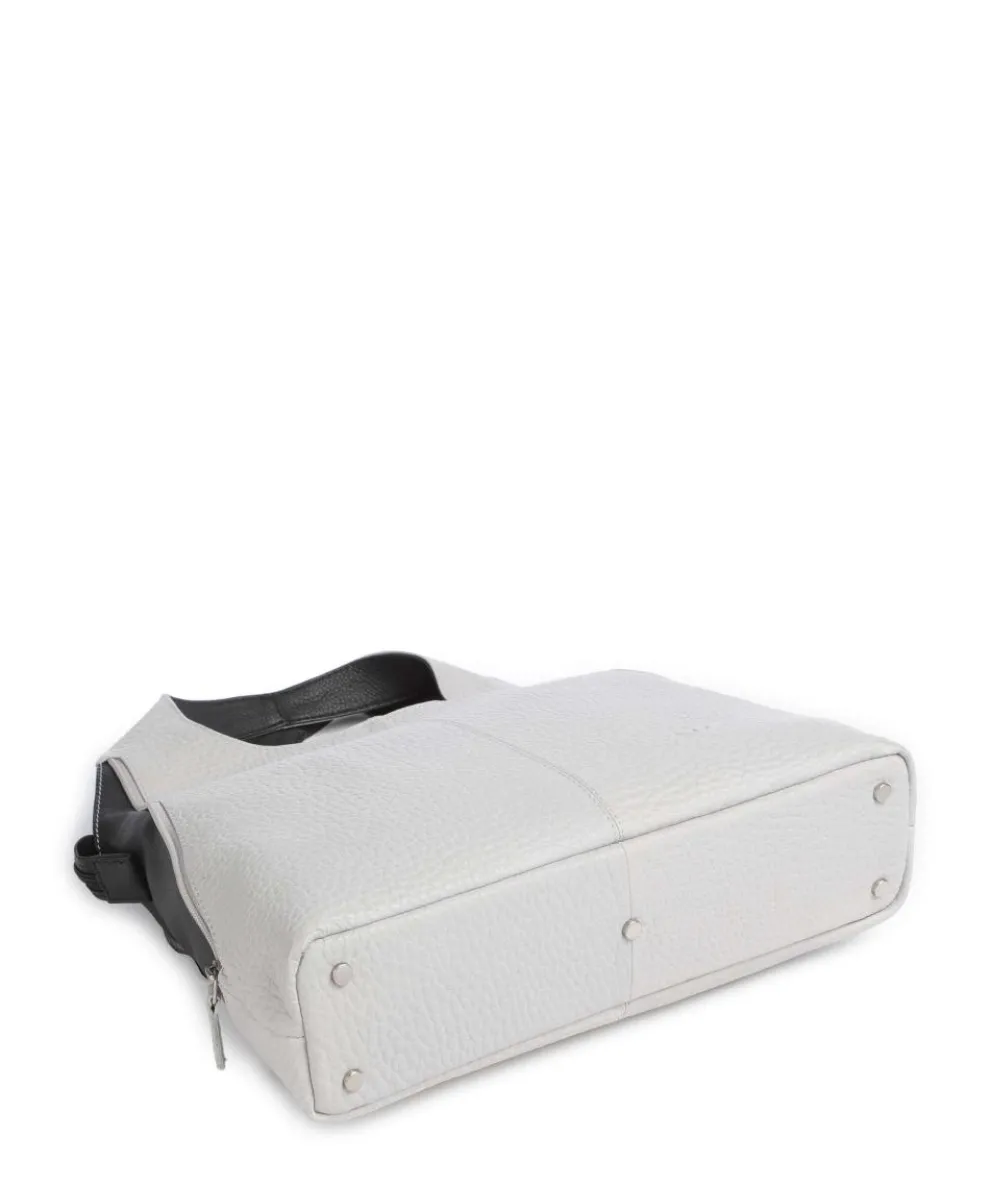 Boston Kirsten Handtasche genarbtes Leder hellgrau