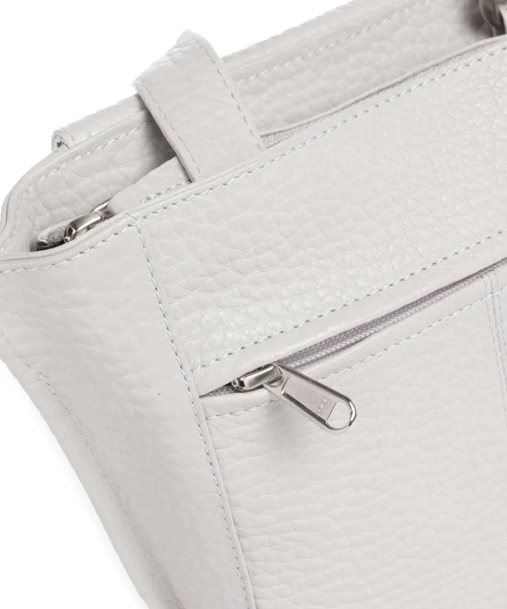 Boston Lorna Umhängetasche genarbtes Leder hellgrau