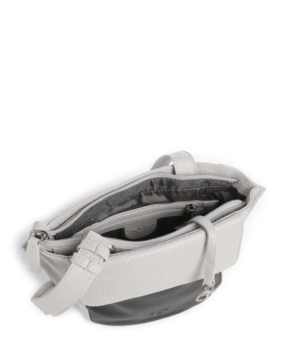 Boston Lorna Umhängetasche genarbtes Leder hellgrau