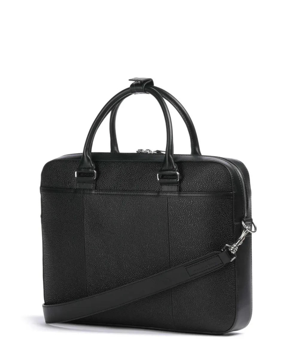 Bosun Aktentasche genarbtes Rindsleder schwarz