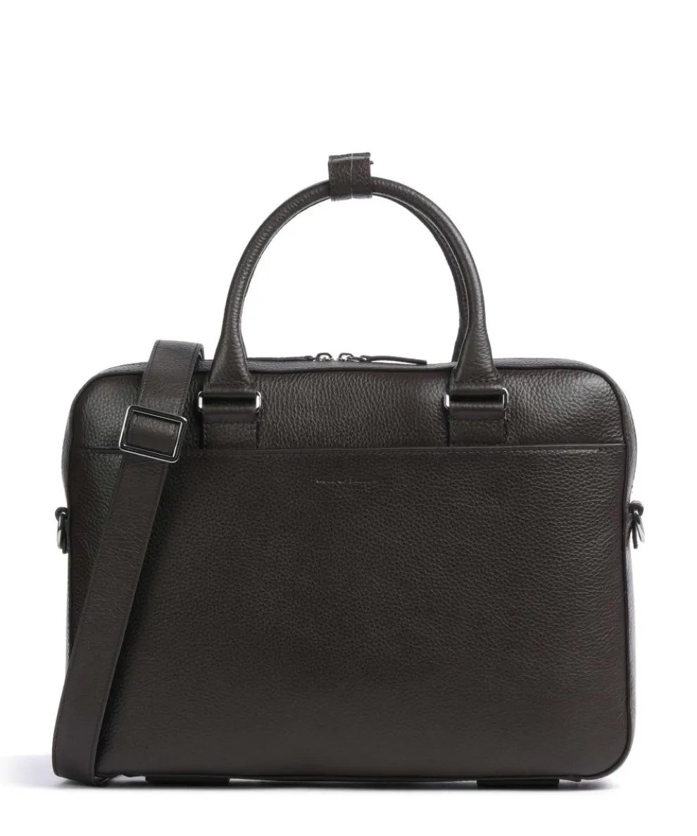 Bosun Aktentasche 15″ genarbtes Rindsleder dunkelbraun