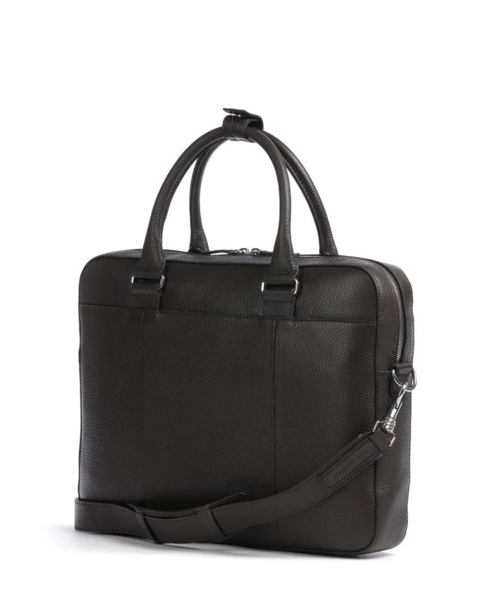 Bosun Aktentasche 15″ genarbtes Rindsleder dunkelbraun