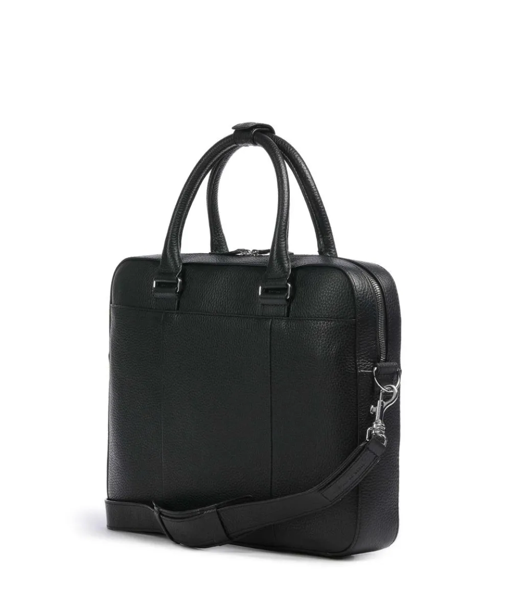 Bosun Aktentasche genarbtes Kalbsleder schwarz