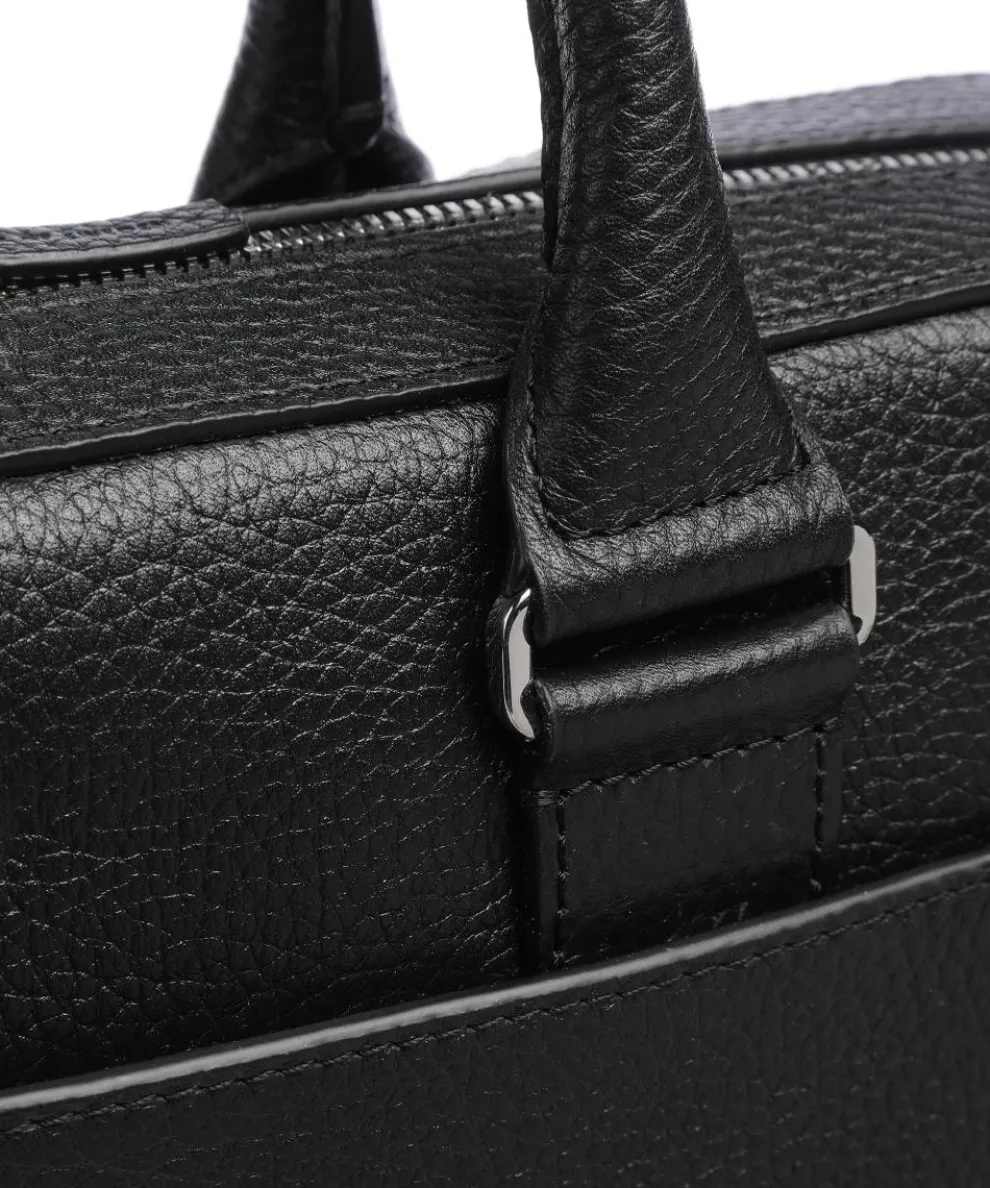 Bosun Aktentasche genarbtes Kalbsleder schwarz