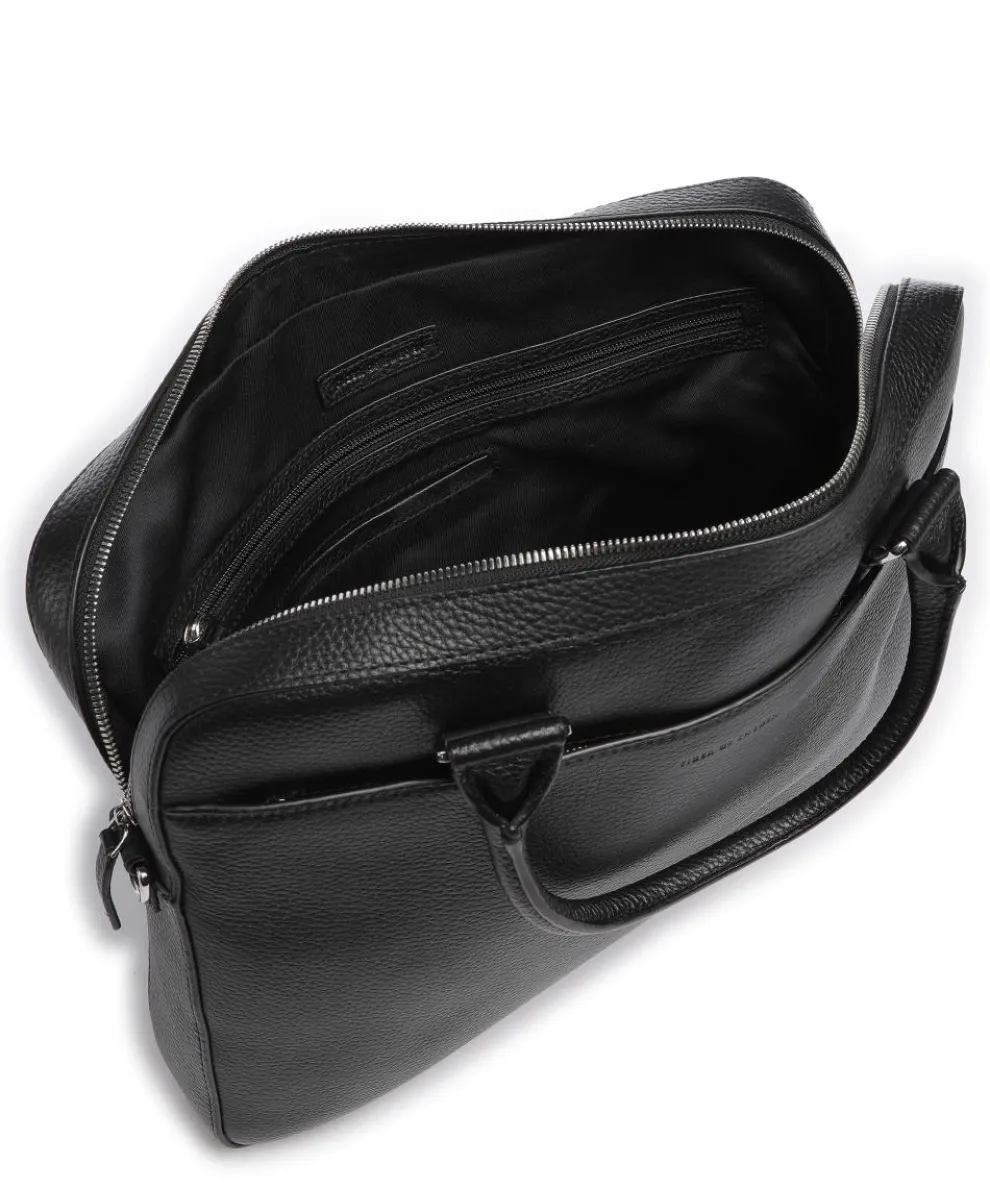 Bosun Aktentasche genarbtes Kalbsleder schwarz