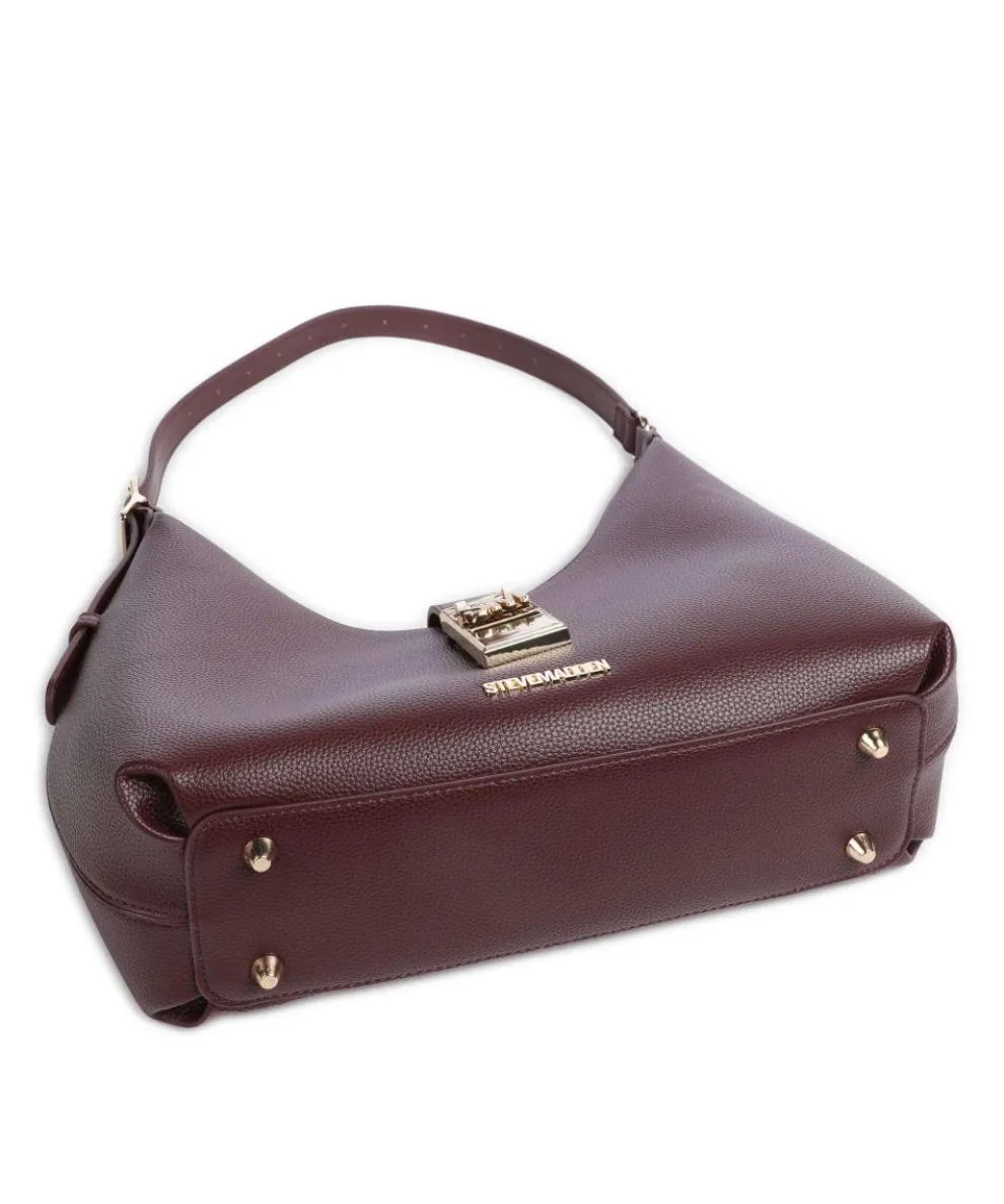 BOVIE Schultertasche Lederimitat wein