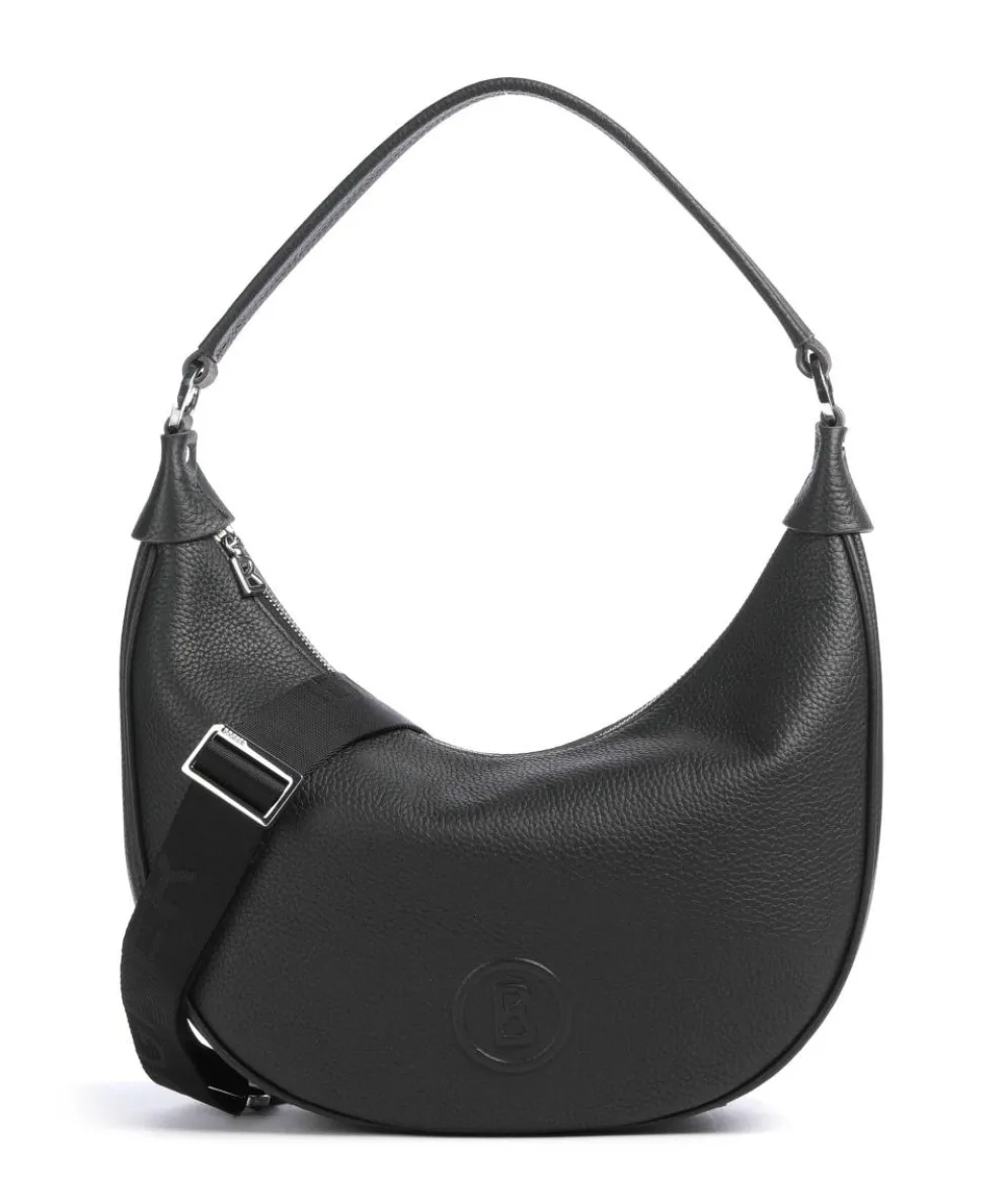 Bozen Ite Beuteltasche genarbtes Rindsleder schwarz