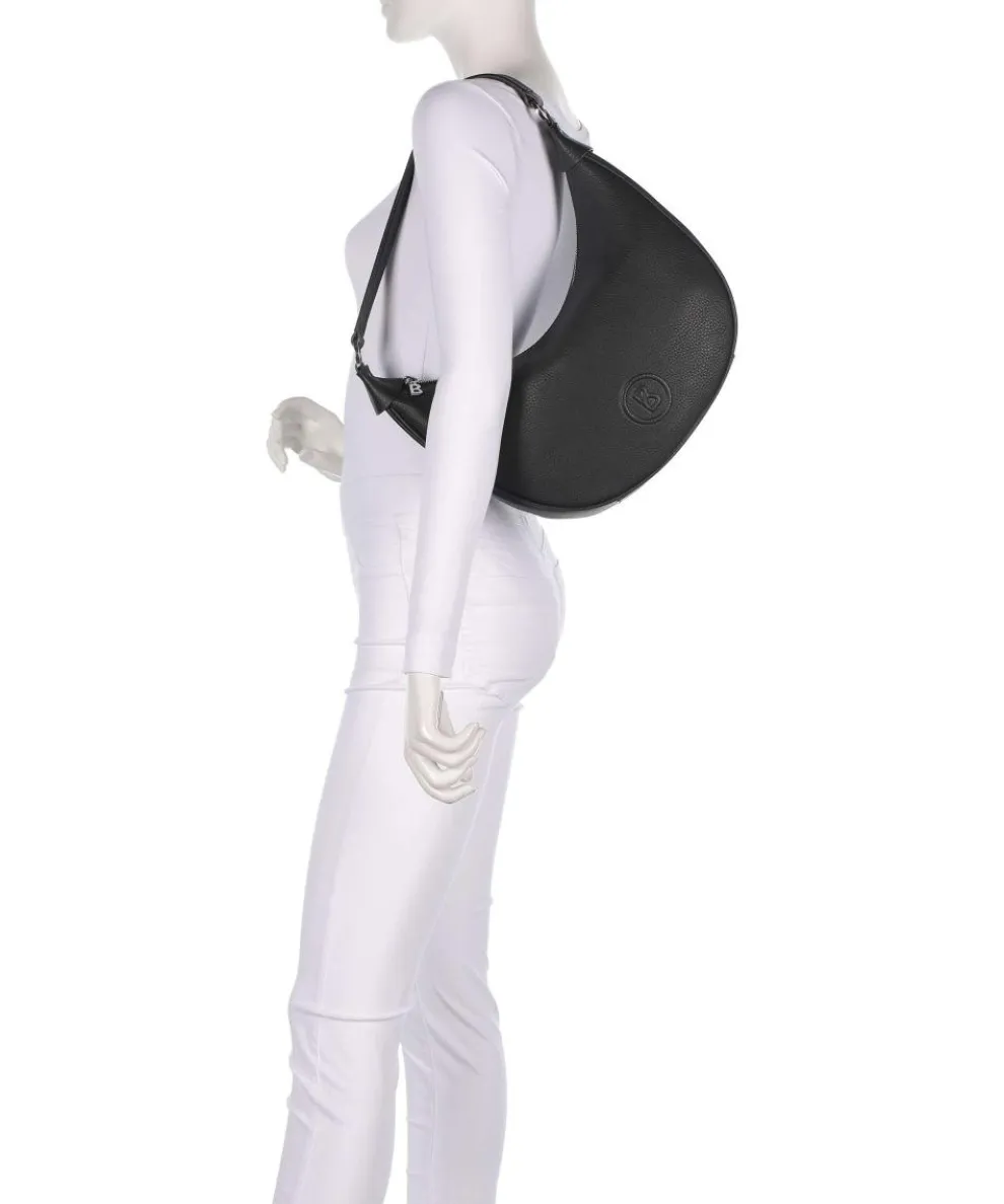 Bozen Ite Beuteltasche genarbtes Rindsleder schwarz