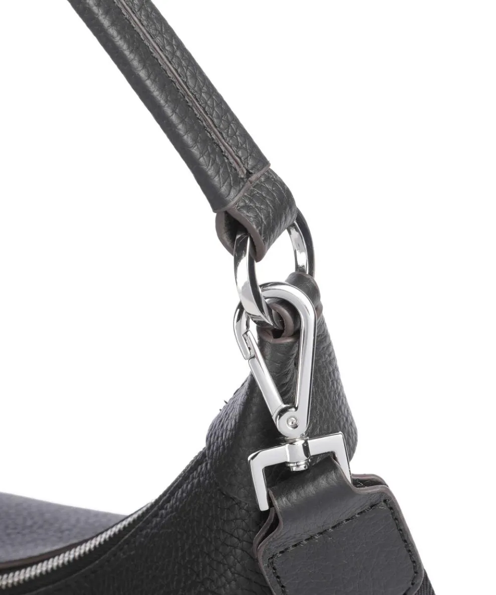 Bozen Ite Beuteltasche genarbtes Rindsleder schwarz