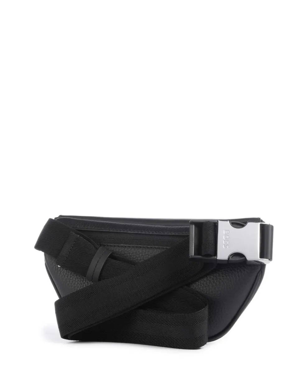 Crosstown Gürteltasche genarbtes Rindsleder schwarz