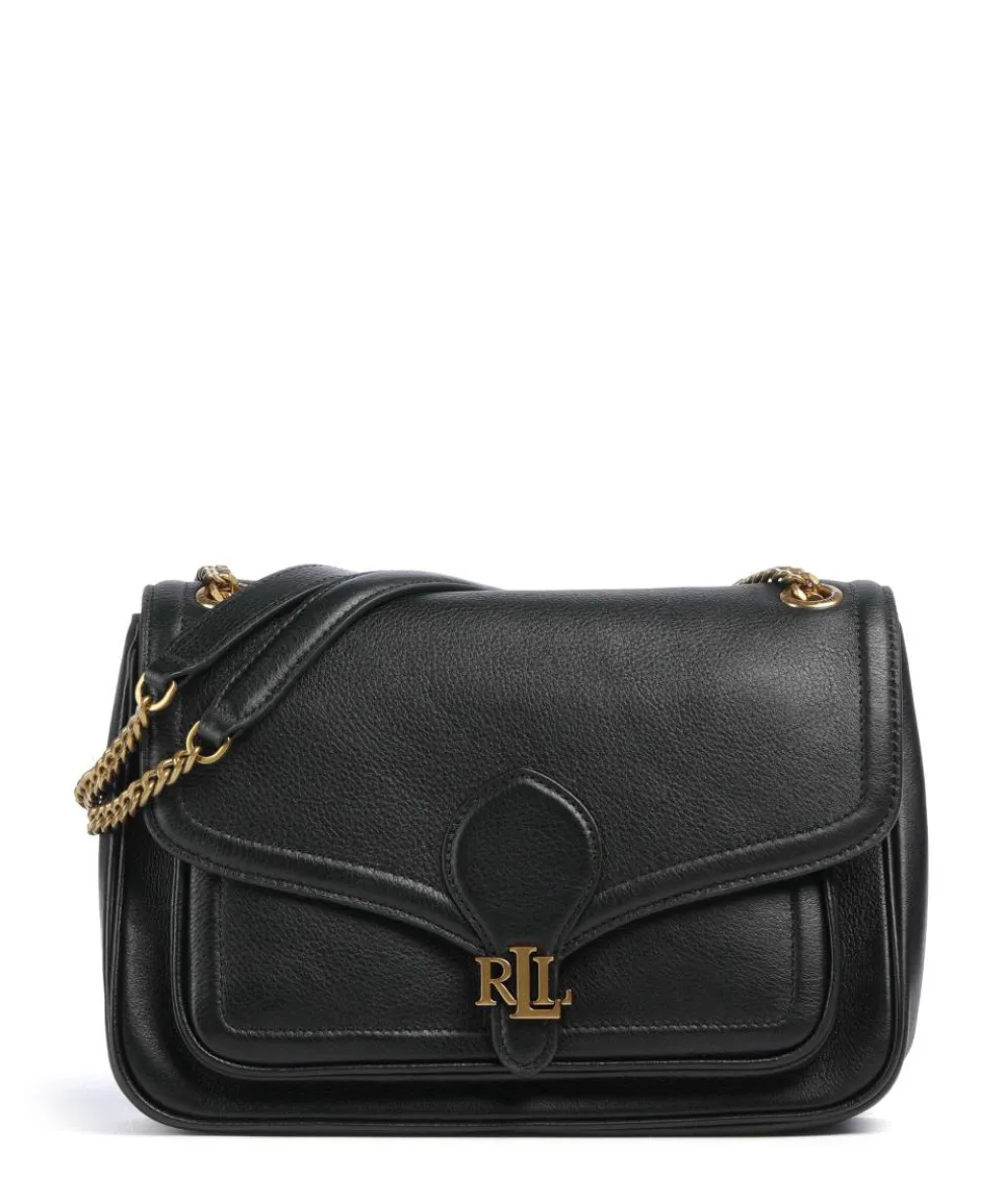 Bradley Medium Schultertasche genarbtes Rindsleder schwarz