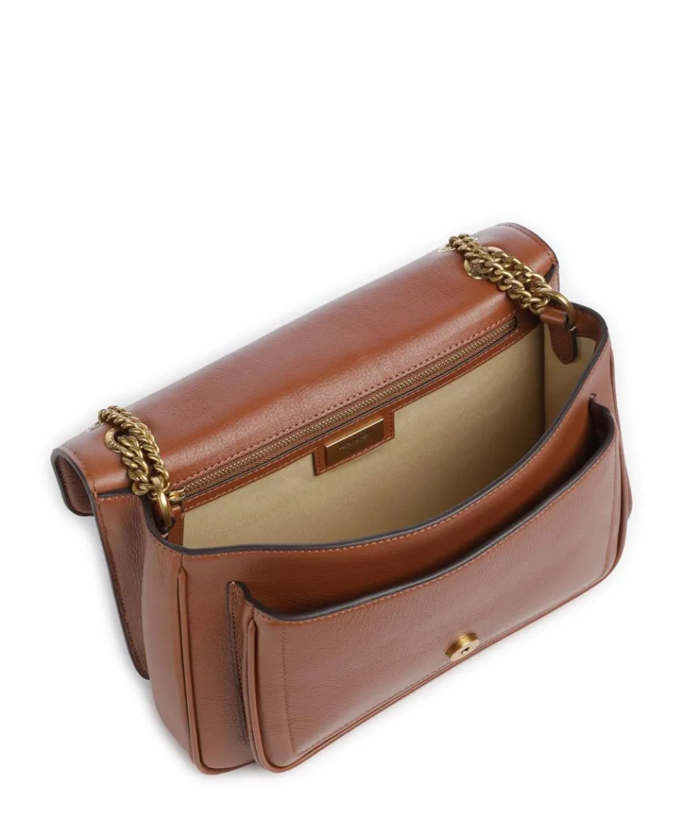 Bradley Medium Schultertasche genarbtes Rindsleder tan