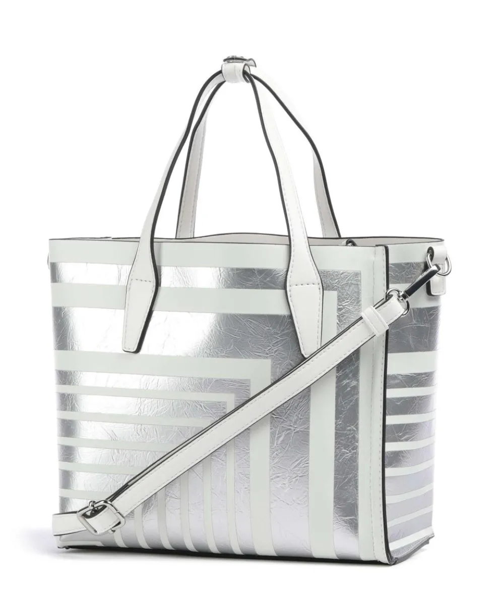 Brasilia Handtasche Lederimitat silber