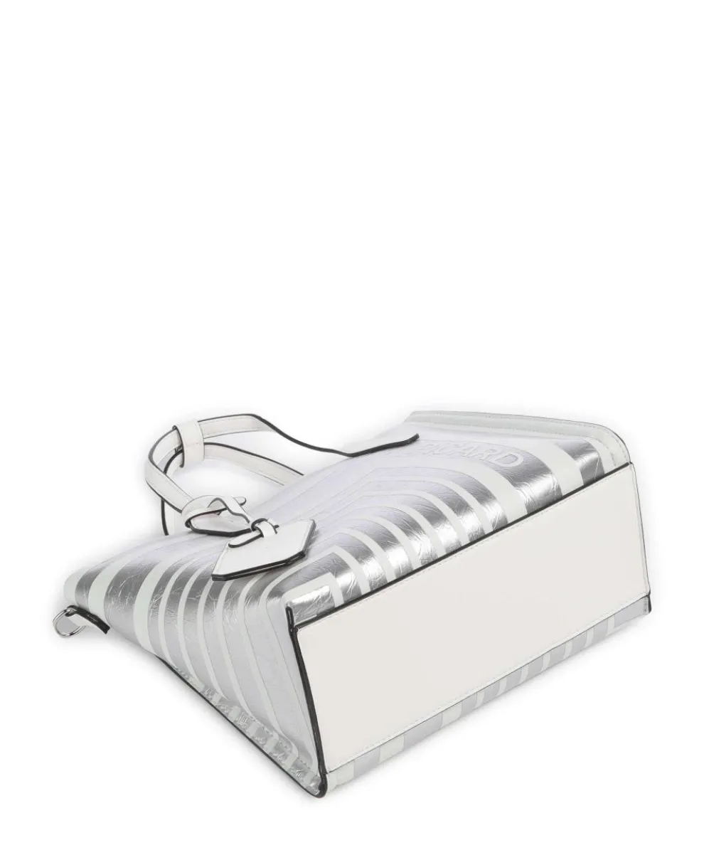 Brasilia Handtasche Lederimitat silber