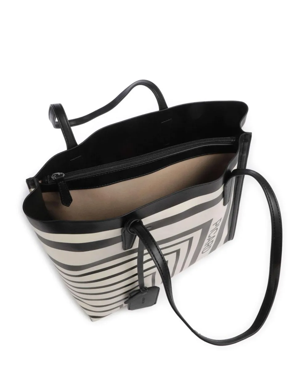 Brasilia Shopper Lederimitat schwarz/weiß