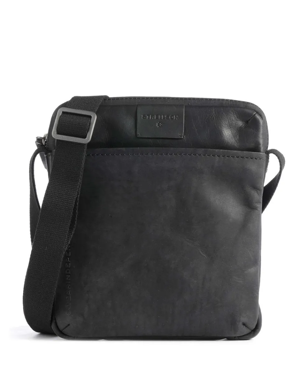 Brick Lane Umhängetasche Leder schwarz